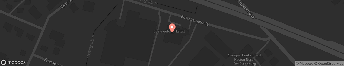 Kartenansicht Gutenbergstraße 8 in Oldenburg