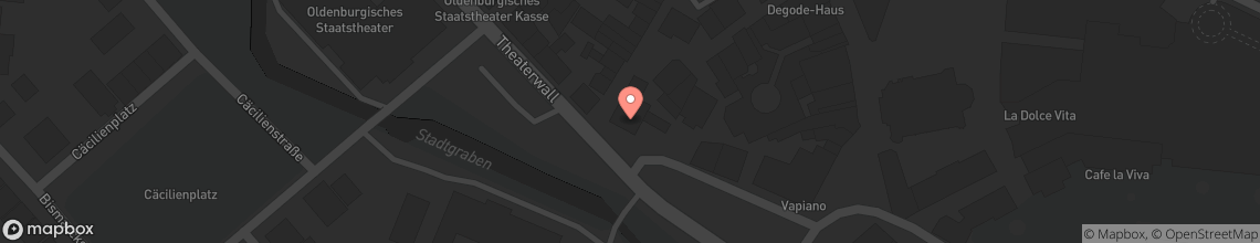 Kartenansicht Bergstraße 1 in Oldenburg