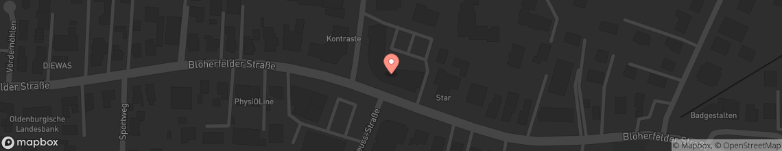 Kartenansicht Bloherfelderstraße 130 in Oldenburg